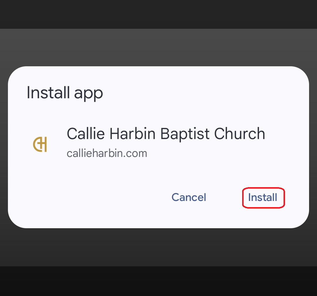 Android confirm installation